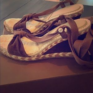 UGG suede sandals with ankle ties